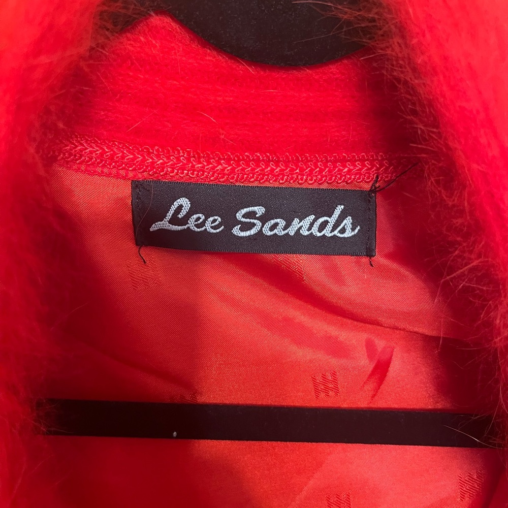 Vintage red angora cardigan. Lee Sands brand. Fully lined. Fits like a l… - Picture 8 of 14